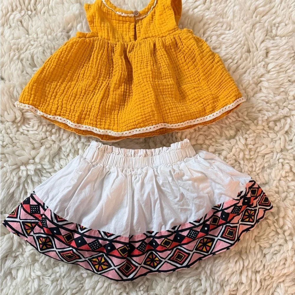 OshKosh B'gosh Yellow and White Kids Matching Set